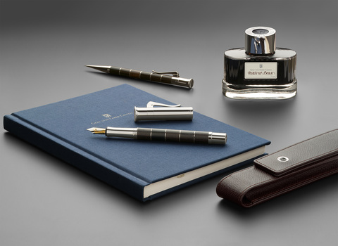 Книжка записная в льняном переплете Graf von Faber-Castell A5 Night Blue