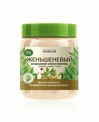IRIS EXCLUSIVE NATURE LINE Кондиционер-ополаскиватель ЖЕНЬШЕНЕВЫЙ, банка 500г