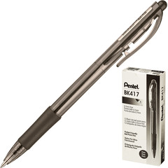 Ручка шариковая автоматическая Pentel BK417-A черная (толщина линии 0.3 мм)