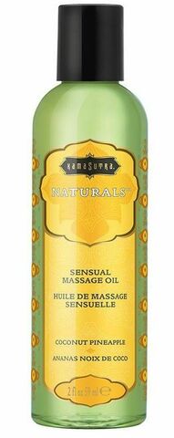 Массажное масло Naturals Coconut Pineapple с ароматом кокоса и ананаса - 59 мл. - Kama Sutra KS10280