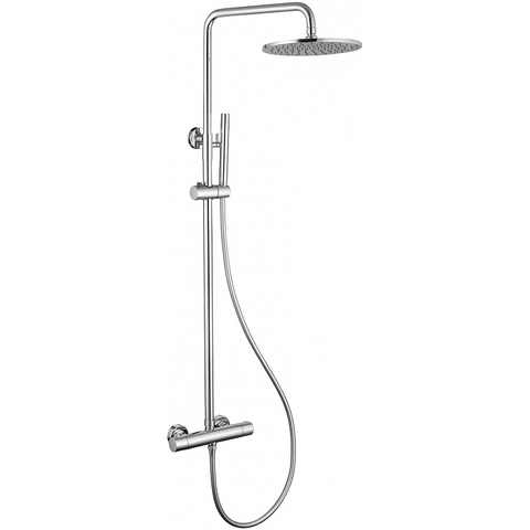 Душевая стойка ABBER Wasser Kreis AF8160 с термостатом без излива, хром