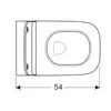 Geberit 500.685.01.2 500.685.01.2 Smyle Square Унитаз подвесной безободковый Rimfree® в комплекте с сиденьем (сэндвич)  с плавным закрыванием SoftClose и быстросъемный кре