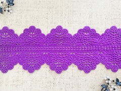 Кружево матовое плетеное, ш. 9,1 см, фиолетовый