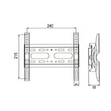 Кронштейн настенный для телевизоров 14"-42" LCD/LED PDP C30 с регулировкой наклона (Черный)