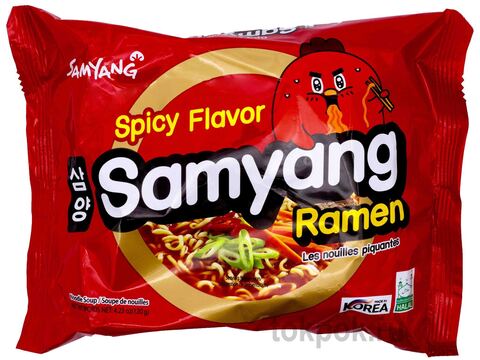 Лапша со вкусом курицы и овощами, острая Samyang, 120 гр