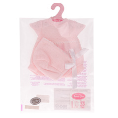 Munecas Antonio Juan Одежда для кукол и пупсов 30-35 см, боди-комбинезон, чепчик розовый (91033-24)