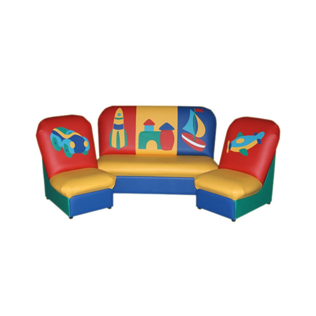 комплект детской мягкой мебели радуга