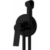 Remer Slash & Dot SL65WNO Смеситель с гигиеническим душем скрытого монтажа, цвет: черный матовый