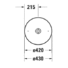 Duravit Cape Cod Раковина накладная круглая d430 мм, без отверстия под смеситель, цвет внутри - белый, снаружи - белый 2328430000