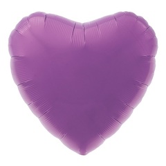 Аг 19''/48 см, Сердце, Фиолетовый, Лиловый (Пурпурный), 1 шт.