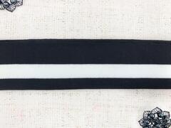 Подвязы трикотажные, р. 136×7 см, чёрный с белым