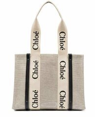 Сумка-тоут Chloé Woody бежевый