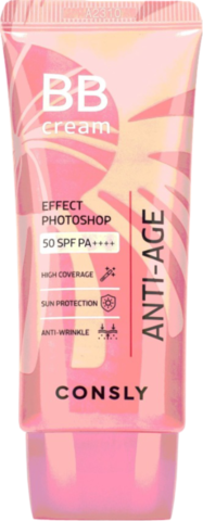 Consly BB Cream Effect Photoshop Anti-Age Антивозрастной BB-крем с эффектом фотошопа SPF50/PA++++ Натуральный бежевый