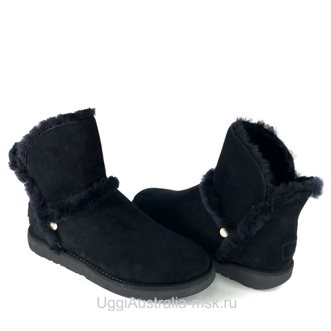 UGG Luxe Spill Seam Mini Boot Black