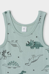 набор майка  для мальчика  К 1182-2уп/тем.малахит,голуб.прибой,динозавры