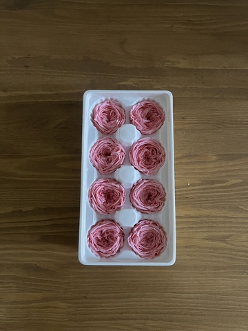 Роза пионовидная ярко-розовая d=4-5 см (упак 8 шт)