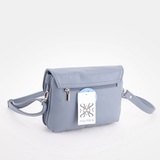 Сумка Саломея 428 гладкий серо-голубой