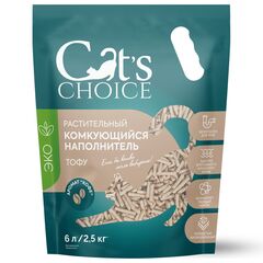 Cat's choice растительный комкующийся наполнитель тофу с ароматом 