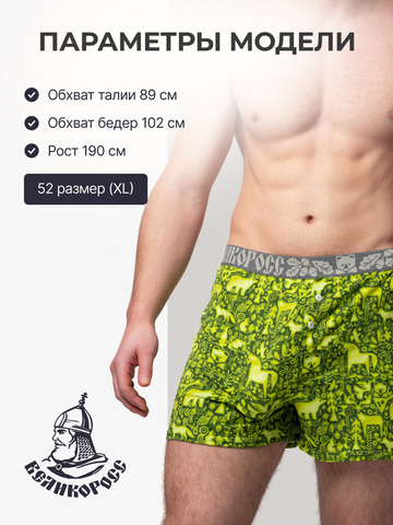 Комплект из 3-х семейных трусов - «Весенний лес»