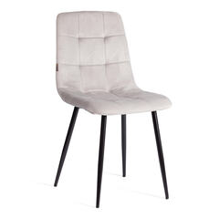 Стул Чили / CHILLY (mod. JSC-220) металл черный/велюр светло-серый