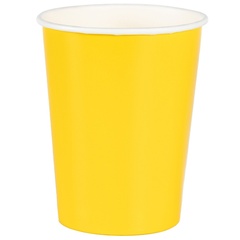 Стакан желтый 250мл 6шт