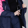Премиальная теплая лыжная куртка Nordski Mount Dark Blue/Pink женская