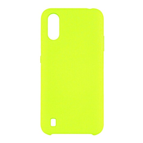 Силиконовый чехол Silicone Cover для Samsung Galaxy A01 (Желтый)