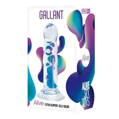 Прозрачный фаллоимитатор на присоске Gallant Jelly Dildo - 16 см. - 