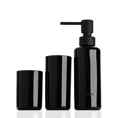 Decor Walther 0940063 Decor Walther POP UP Набор: стакан, дозатор, держатель зубных щеток, стекло, цвет черный