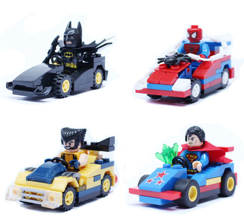 Minifigures Super Heroes Chariot Car Blocks Building Series 03