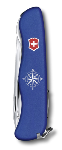 Нож складной Victorinox Skipper, 111 mm, 17 функций, с фиксатором лезвия и шнурком, синий
