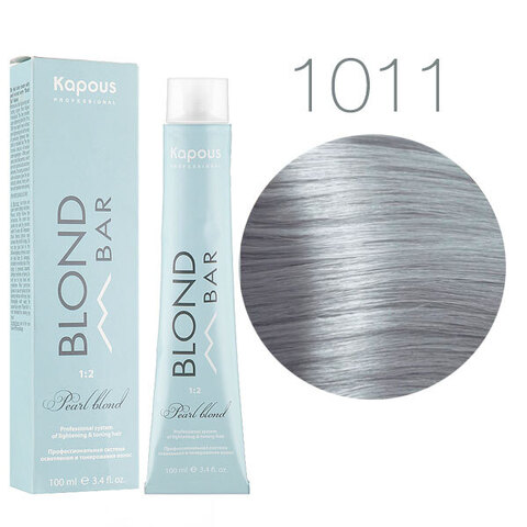 Kapous Blond Bar BB 1011 (Серебристый пепельный) - Крем-краска для волос с экстрактом жемчуга