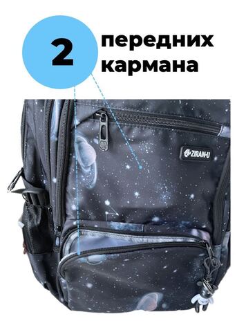 Картинка рюкзак школьный Baodun 9455 Black space - 5