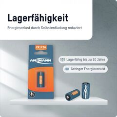Батарейка литиевая CR123A ANSMANN 3V