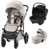 Комплект 3в1 коляска SMILE 5Z LUX, Soft Taupe + BABY-SAFE CORE Space Black