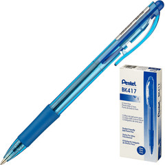 Ручка шариковая автоматическая Pentel BK417-C синяя (толщина линии 0.3 мм)
