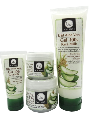 U&I Aloe Vera Гель для кожи лица и тела Rice Milk с рисовым молочком,60 гр