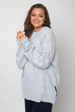 Джемпер для беременных 17574 голубой