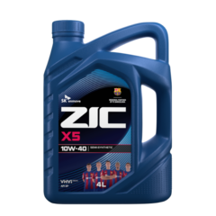 Масло моторное полусинтетическое ZIC Х5 SAE10w40 API SP 4л.