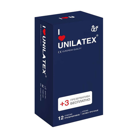 Презервативы Unilatex Extra Strong 12+3шт