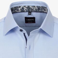 Рубашка Venti Body Fit 103522400-102 из фактурной ткани голубая