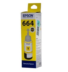 Чернила оригинальные C13T664498 (664 Y) для Epson L485, L385, L380, L361, L100, L101, L110, L111, L120, L130, L200, L201, L210, L211, L220, L300, L301, L303, L310, L313, L350, L351, L353, L355, L358, L360, L363, L365, L455, L550, L551, L555, L558, L5