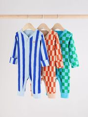 Комбинезон / Cлип для малышей Next B44-739, 3 шт., Оранжевый, Зеленый, Синий