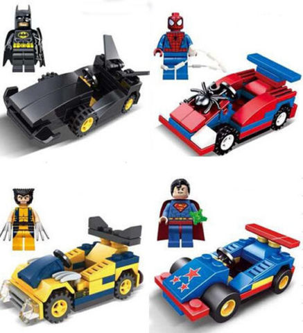 Minifigures Super Heroes Chariot Car Blocks Building Series 03