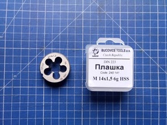 Плашка М14х1,5 DINEN22568 HSS 6g 38х10мм Bucovice(CzTool) 240141