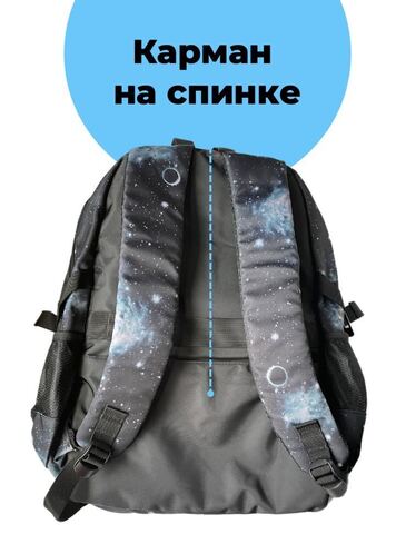 Картинка рюкзак школьный Baodun 9455 Black space - 7