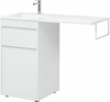 Aquanet 239298 Тумба c раковиной Токио 110 L напольная 1 ящик, б/к цвет белый глянец (239298)