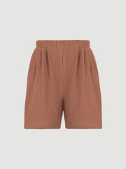 Шорты удлиненные Mjölk Toffee, из муслина