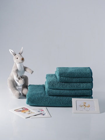 Набор полотенец 3шт Claire Batiste Atelier Ile бирюзовый темный