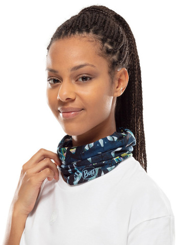 Картинка бандана-труба Buff CoolNet Reflective Ipe Navy - 4